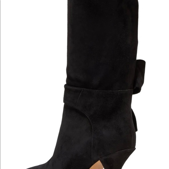 New Valentino suede Bow embellished boots in Black. - Picture 5 of 15